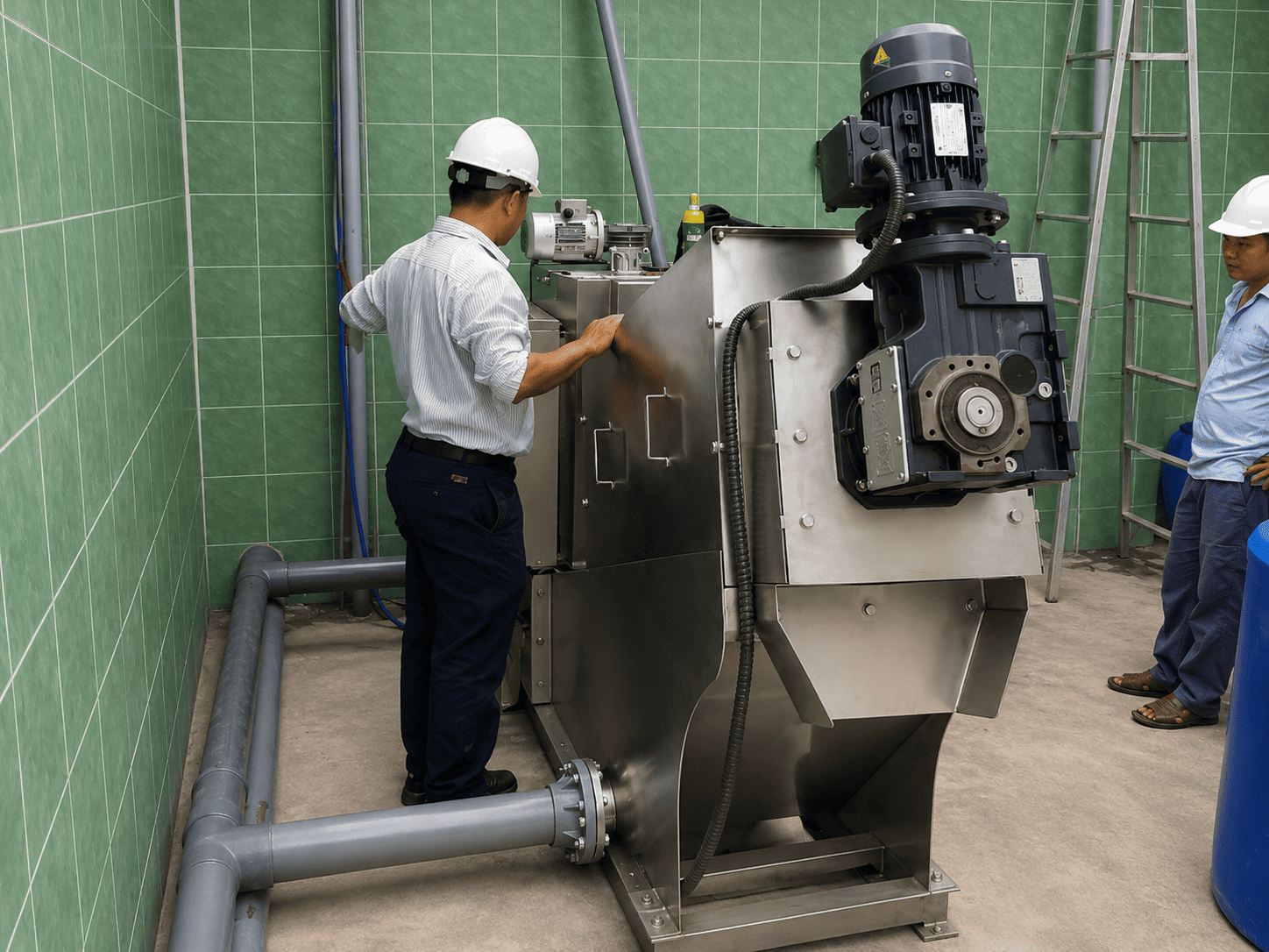 Máy ép bùn trục vít MEB-161-SS