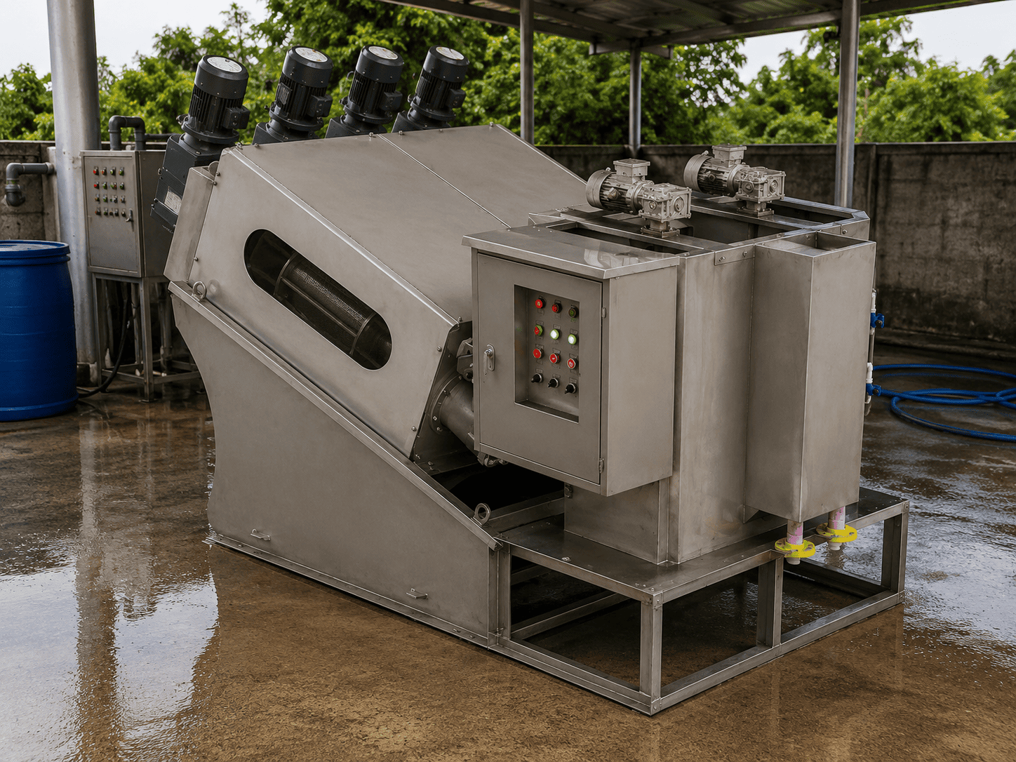 Máy ép bùn trục vít MEB-214-SS